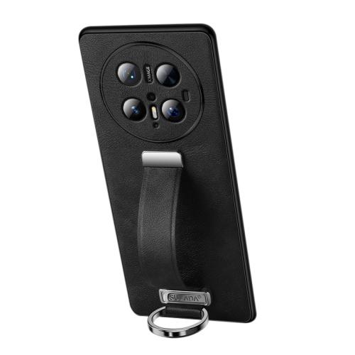 

For Huawei Mate 70 Pro / Mate 70 Pro+ SULADA PC Hybrid Leather Texture Skin Feel Precise Hole Phone Case(Black)