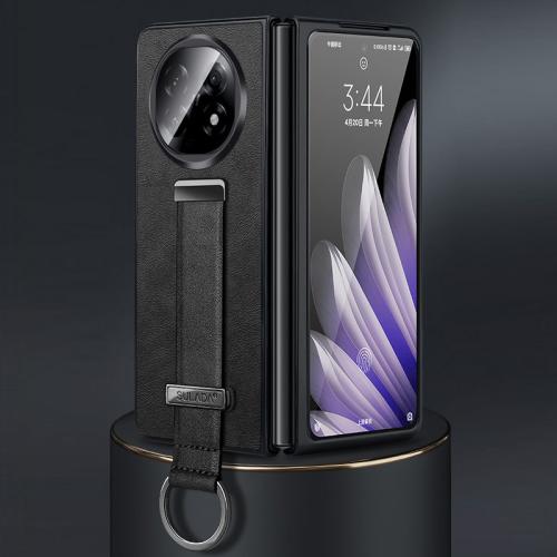 

For OPPO Find N5 SULADA PC Hybrid Leather Texture Skin Feel Shockproof Phone Case(Black)