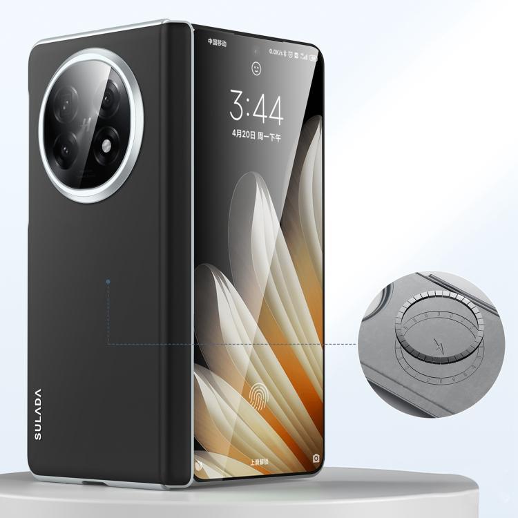 

For OPPO Find N5 SULADA Skin Feel Liquid Leather Shockproof Phone Case(Black)