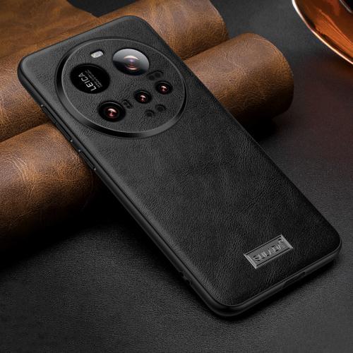 

For Xiaomi 15 Ultra SULADA Shockproof TPU Hybrid Handmade Leather Phone Case(Black)