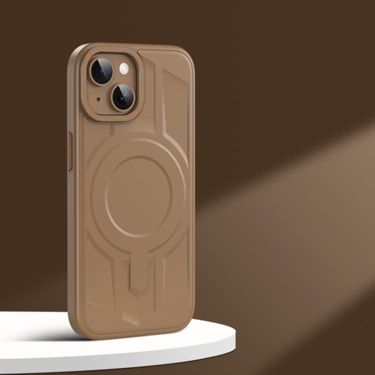 

For iPhone 13 Armor MagSafe Magnetic TPU Hybrid PC Phone Case(Desert Gold)
