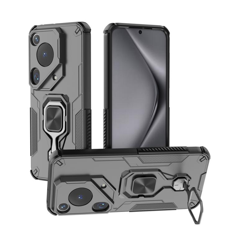 

For Huawei Pura 70 Ultra Metal Kickstand TPU Hybrid PC Phone Case(Black)
