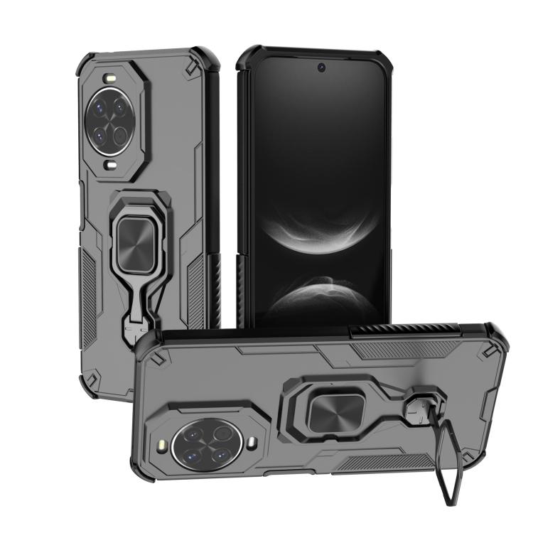

For Huawei nova 14 Metal Kickstand TPU Hybrid PC Phone Case(Black)