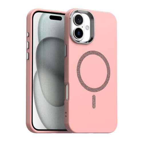 

For iPhone 16 Plus Glitter Series Magsafe PC Hybrid TPU Phone Case(Red)