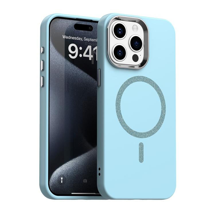 

For iPhone 15 Pro Max Glitter Series Magsafe PC Hybrid TPU Phone Case(Blue)