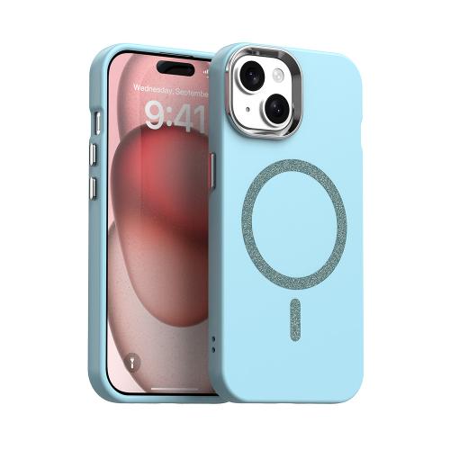 

For iPhone 15 Glitter Series Magsafe PC Hybrid TPU Phone Case(Blue)