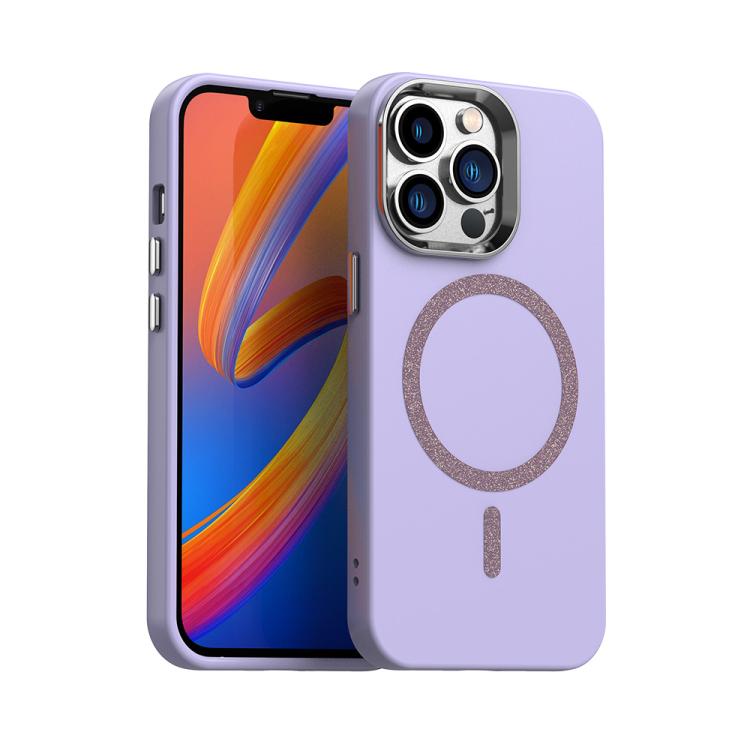 

For iPhone 13 Pro Glitter Series Magsafe PC Hybrid TPU Phone Case(Purple)