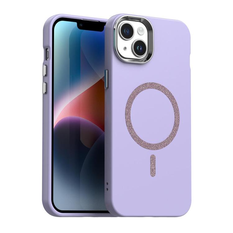 

For iPhone 13 Glitter Series Magsafe PC Hybrid TPU Phone Case(Purple)