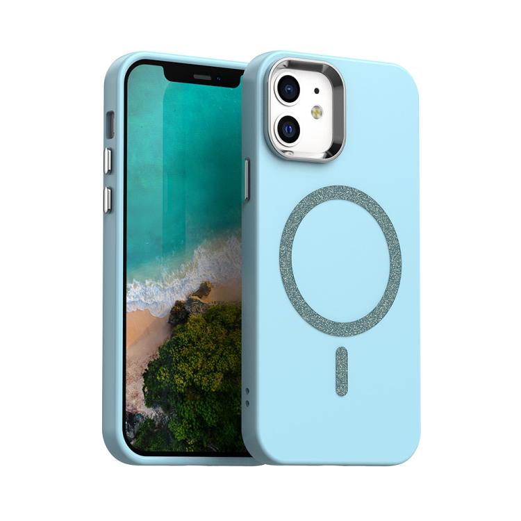 

For iPhone 12 Glitter Series Magsafe PC Hybrid TPU Phone Case(Blue)