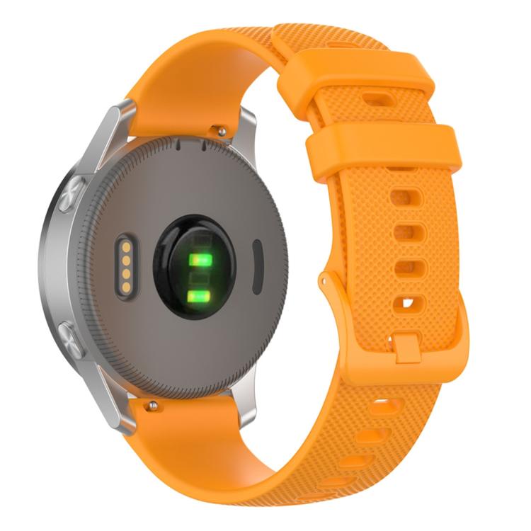 

22mm For Forerunner 570 47mm/935/945/955 xDfind Small Plaid Solid Color Silicone Watch Band(Orange)