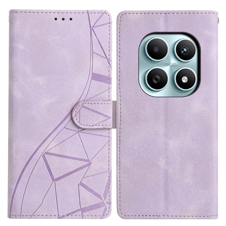 

For Redmi Note 15 5G Global 164mm Triangles Embossed Leather Phone Case(Purple)