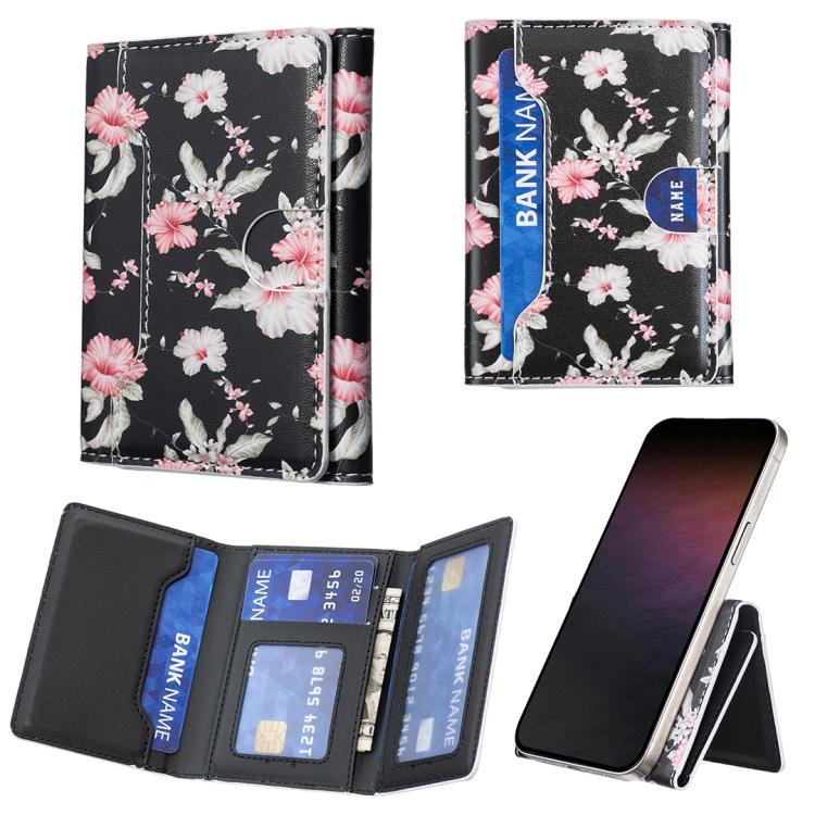 

Color Painting Leather Horizontal Magnetic Wallet Card Bag Case(Red Flowers)