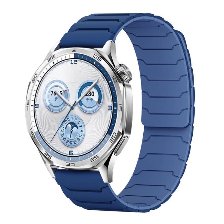 

20mm xDfind Magnetic Silicone Watch Band for Huawei Watch GT5 / GT4(Navy Blue)