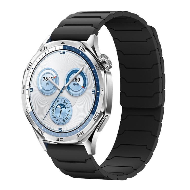 

20mm xDfind Magnetic Silicone Watch Band for Huawei Watch GT5 / GT4(Black)