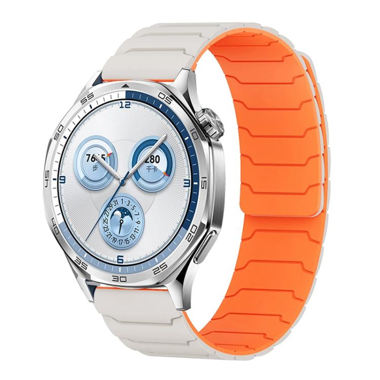 

20mm xDfind Magnetic Silicone Watch Band for Huawei Watch GT5 / GT4(Starlight Orange)