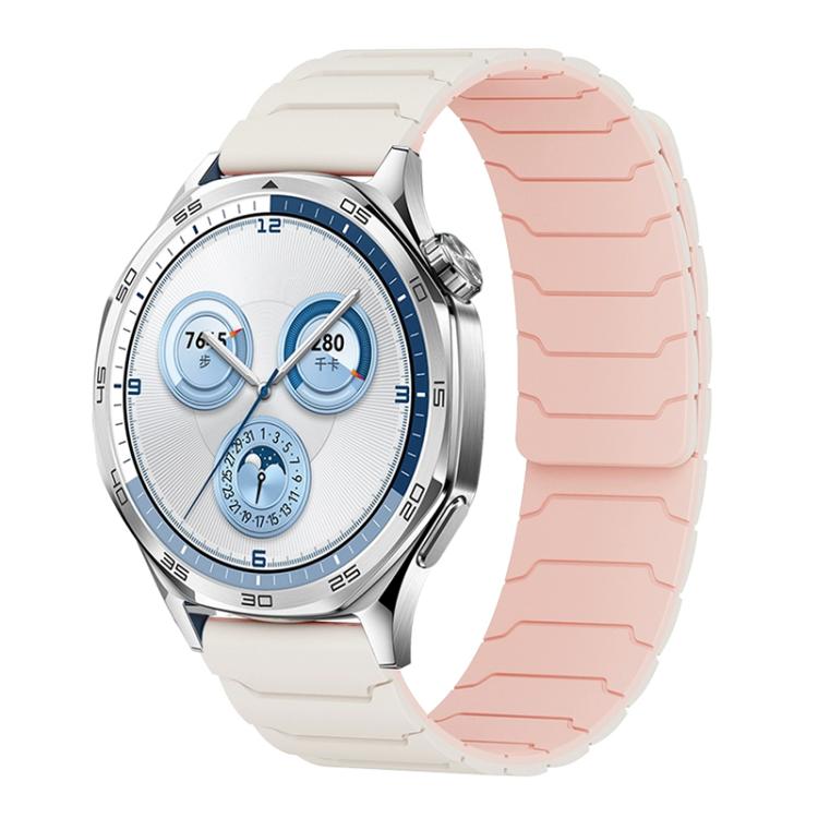 

20mm xDfind Magnetic Silicone Watch Band for Huawei Watch GT5 / GT4(Starlight Pink Sand)