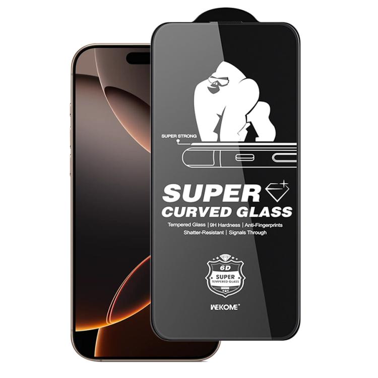 

For iPhone 16 Pro Max WK WTP-107 Kings KinKong 0.33mm 6D Curved HD Tempered Glass Film, No Black Frame