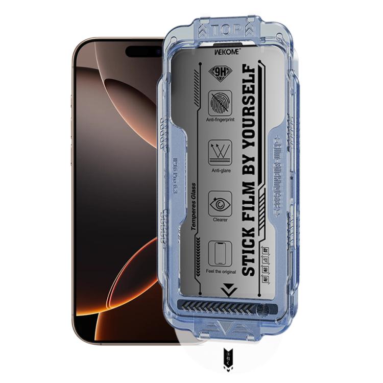 

For iPhone 16 Pro Max WK WTP-116 Easy Install 6D Curved Ultra-Fine Edge Privacy Tempered Glass Film