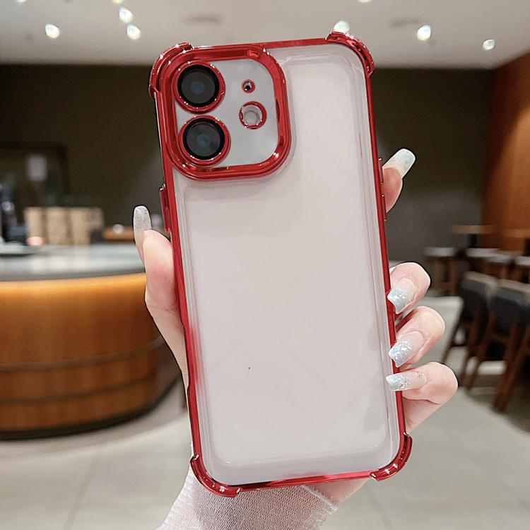 

For iPhone 11 Electroplating Space TPU Four-corner Shockproof Phone Case(Red)