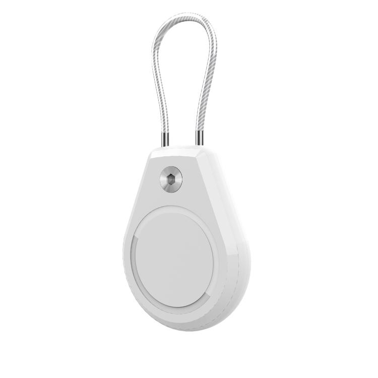 

For AirTag Fully Covered Steel Rope Buckle Waterproof Protective Case(White)