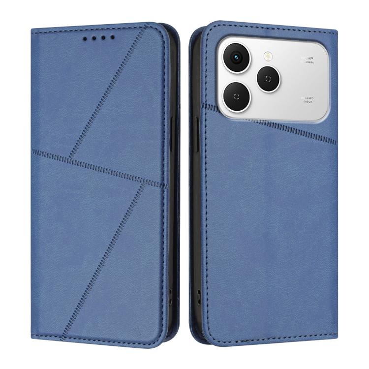 

For Tecno Spark 40 4G Strong Magnetic Frosted Flip Leather Phone Case(Royal Blue)