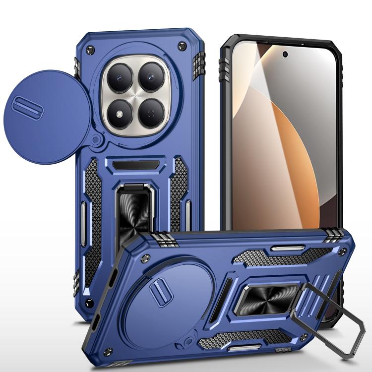 

For Redmi Note 15 Global 4G / 5G 164mm Armor PC Hybrid TPU Camera Shield Phone Case(Navy Blue)