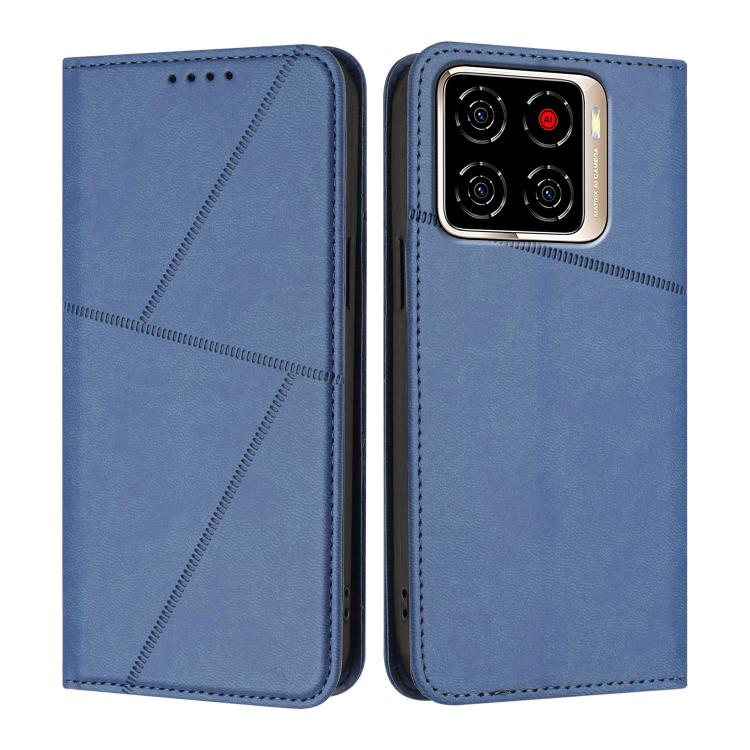 

For ZTE Blade A56 Pro Strong Magnetic Frosted Flip Leather Phone Case(Royal Blue)