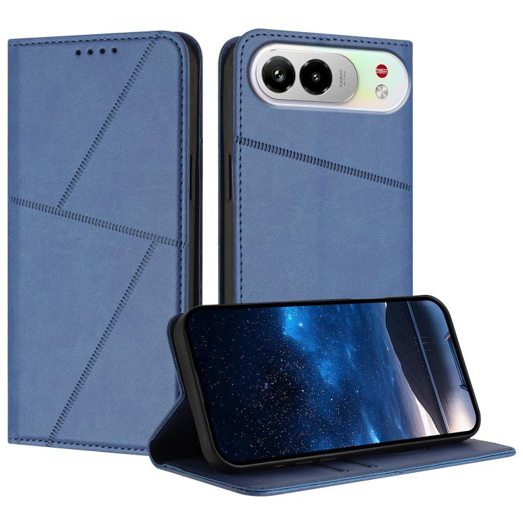 For ZTE nubia Air Pro 5G Strong Magnetic Frosted Flip Leather Phone Case(Royal Blue)
