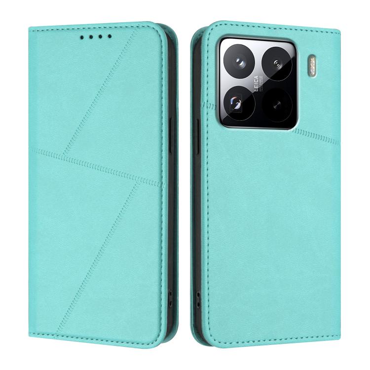 

For Xiaomi 15 Pro Strong Magnetic Frosted Flip Leather Phone Case(Light Blue)