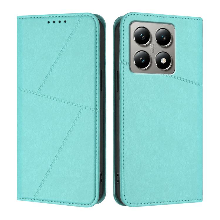 

For Xiaomi 15T 5G Strong Magnetic Frosted Flip Leather Phone Case(Light Blue)