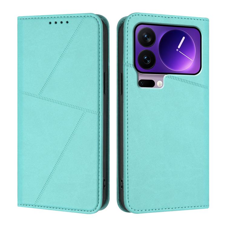 

For Xiaomi 17 Pro Strong Magnetic Frosted Flip Leather Phone Case(Light Blue)
