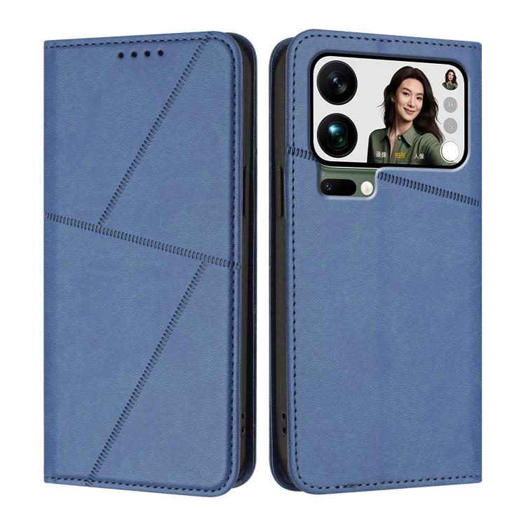 

For Xiaomi 17 Pro Max Strong Magnetic Frosted Flip Leather Phone Case(Royal Blue)