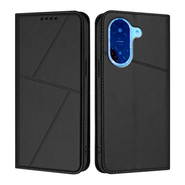 

For Redmi A5 4G 171.7mm Strong Magnetic Frosted Flip Leather Phone Case(Black)