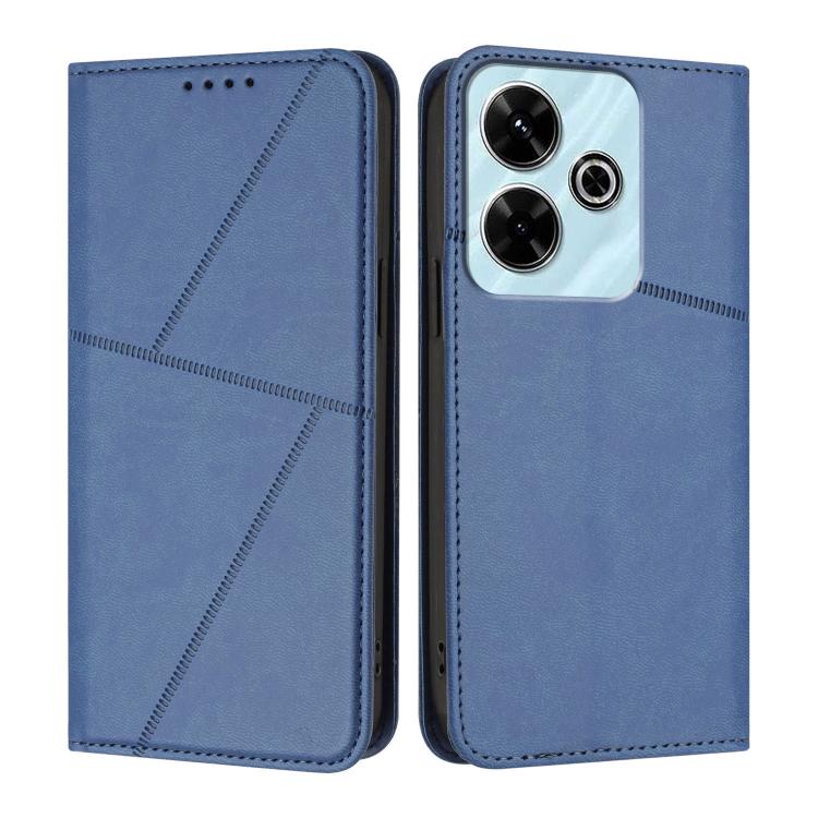 

For Redmi 13 4G / 5G Strong Magnetic Frosted Flip Leather Phone Case(Royal Blue)