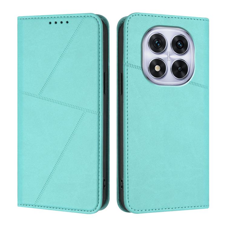 

For Redmi Note 14 Pro 4G Strong Magnetic Frosted Flip Leather Phone Case(Light Blue)