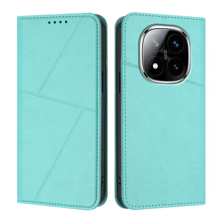 

For Redmi Note 14 Pro+ Strong Magnetic Frosted Flip Leather Phone Case(Light Blue)