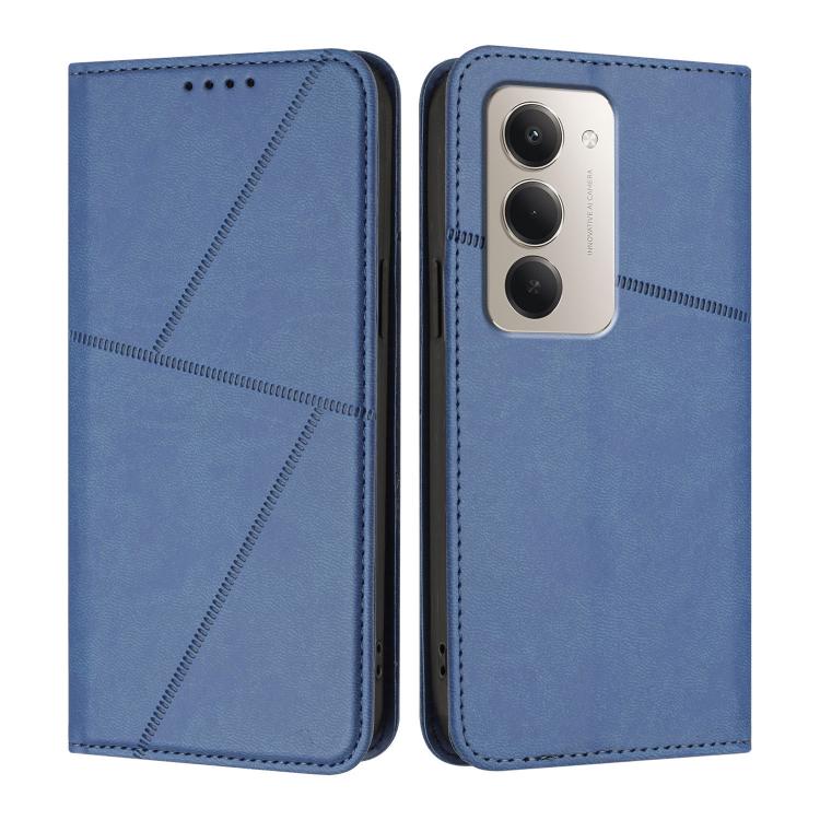 

For Redmi 15 5G Global / 15 4G SEA 169.5mm Strong Magnetic Frosted Flip Leather Phone Case(Royal Blue)