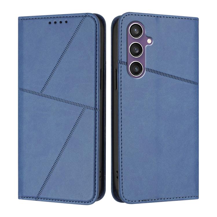 

For Samsung Galaxy S23 FE 5G Strong Magnetic Frosted Flip Leather Phone Case(Royal Blue)