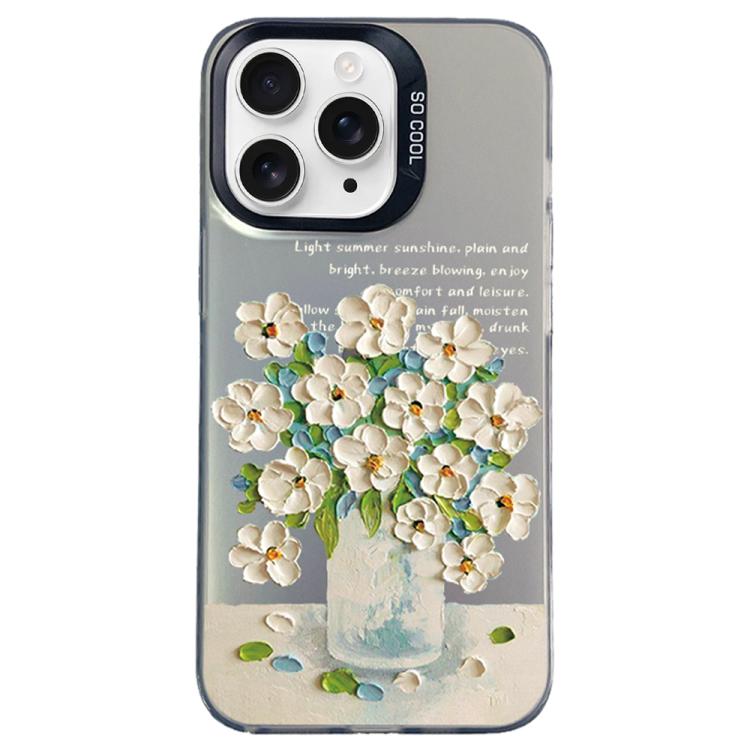 

For iPhone 11 Pro Max Flower Series Color Silver TPU Hybrid PC Phone Case(Daisy CK120)