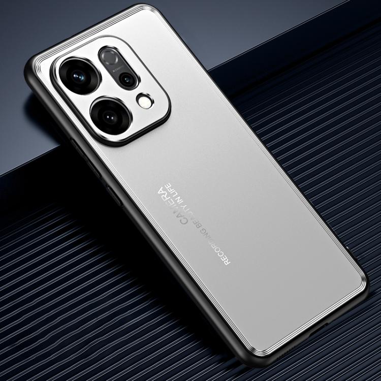 

For OPPO Reno14 Global Frosted Metal Phone Case(Silver)