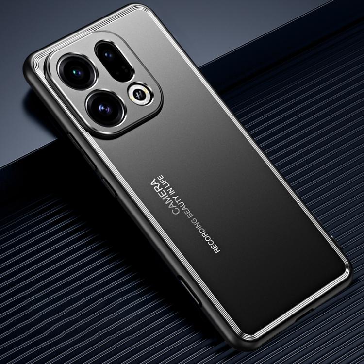 

For OPPO Find X9 Frosted Metal Phone Case(Black)