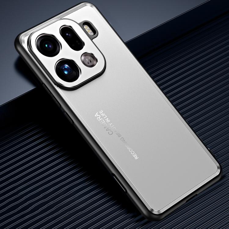 

For OPPO Find X9 Pro Frosted Metal Phone Case(Silver)