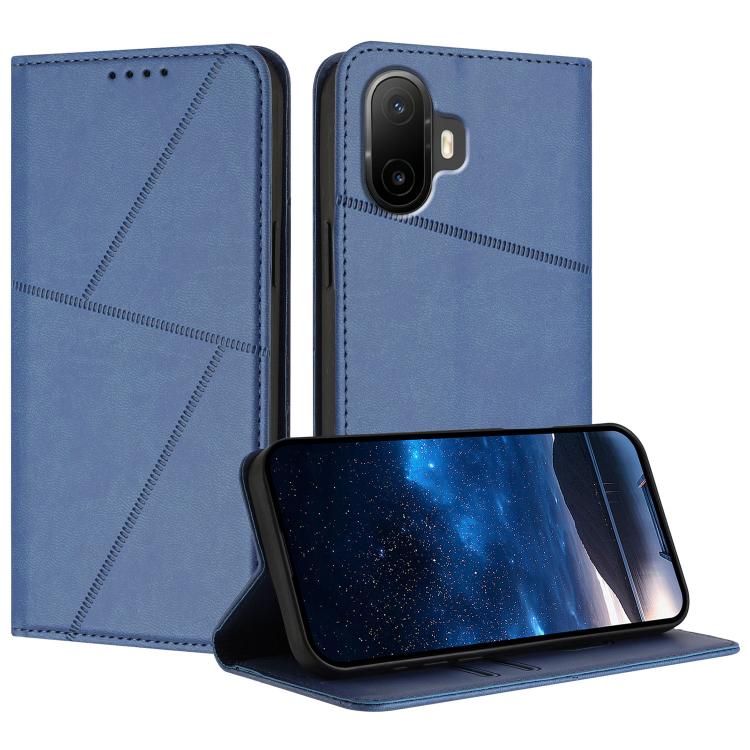 For TCL K70 5G Strong Magnetic Frosted Flip Leather Phone Case(Royal Blue)