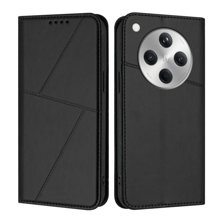 

For OPPO Find X8 Strong Magnetic Frosted Flip Leather Phone Case(Black)