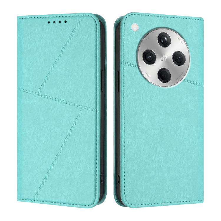 

For OPPO Find X8 Strong Magnetic Frosted Flip Leather Phone Case(Light Blue)