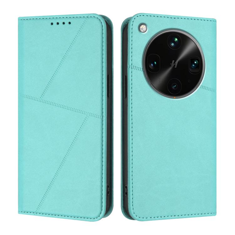 

For OPPO Find X8 Ultra Strong Magnetic Frosted Flip Leather Phone Case(Light Blue)