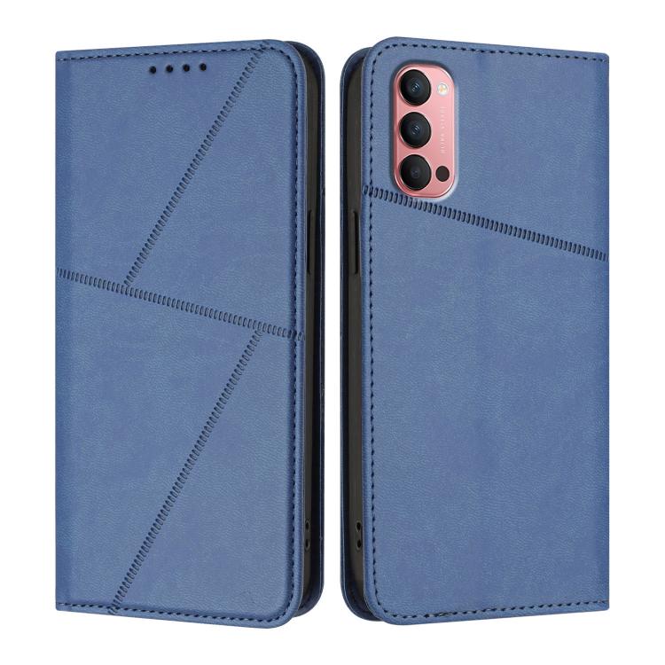 

For OPPO Reno14 Pro Global Strong Magnetic Frosted Flip Leather Phone Case(Royal Blue)