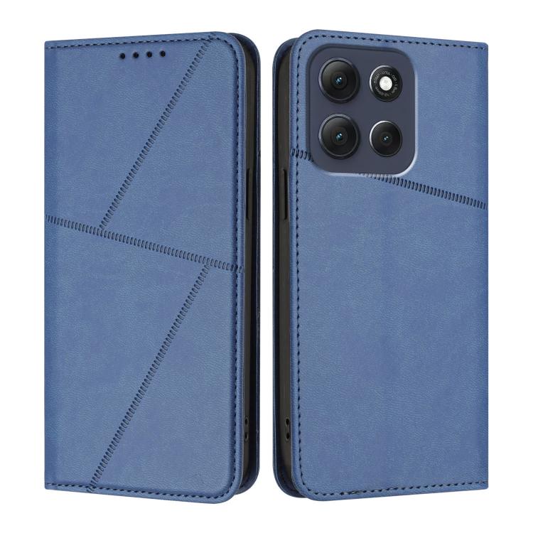 

For Motorola Moto G86 Power Strong Magnetic Frosted Flip Leather Phone Case(Royal Blue)