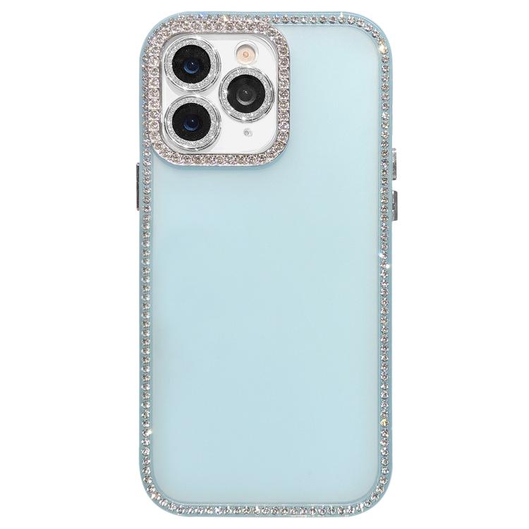 

For iPhone 11 Pro Max Dual-Sided Rhinestone Design Matte Full Coverage Phone Case(Blue)