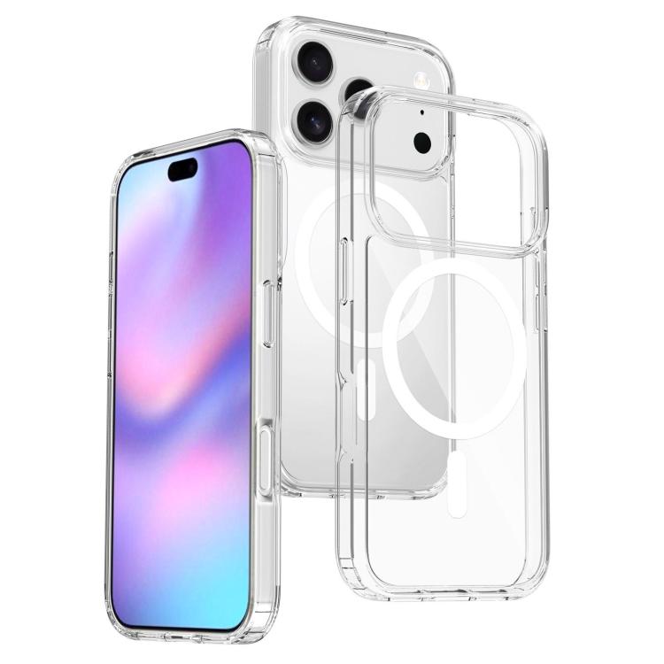 For iPhone 18 Pro Scratchproof PC Hybrid TPU Magsafe Phone Case(Transparent)